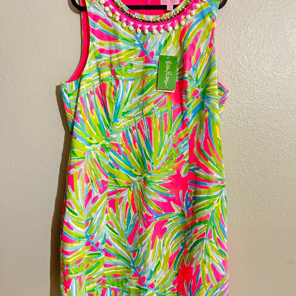 Lilly Pulitzer Mila Shift Dress Pink Green Size 14  New with tag - Picture 12 of 13